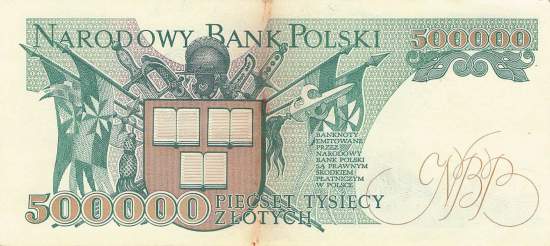 500000 Zloty Polen p156 1990